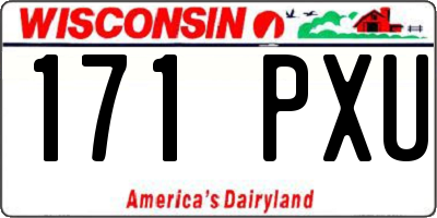 WI license plate 171PXU