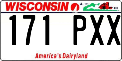 WI license plate 171PXX