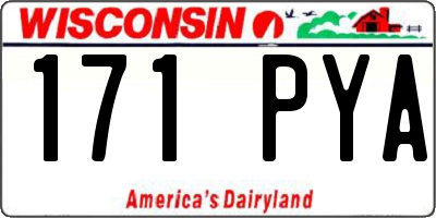 WI license plate 171PYA