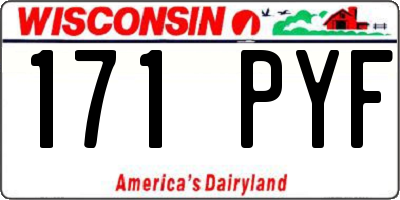 WI license plate 171PYF