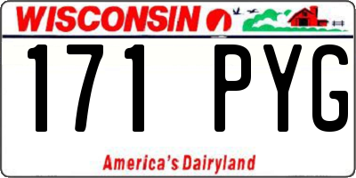 WI license plate 171PYG