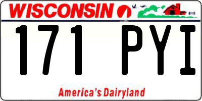 WI license plate 171PYI