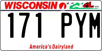 WI license plate 171PYM