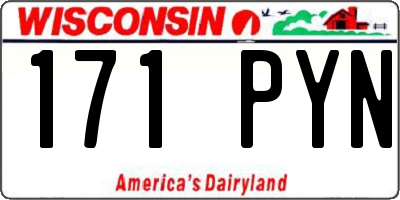 WI license plate 171PYN