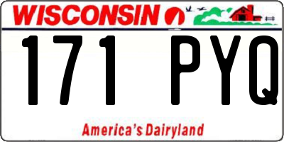 WI license plate 171PYQ