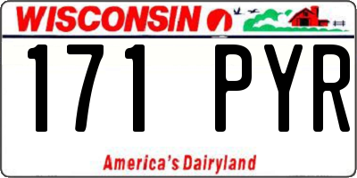WI license plate 171PYR