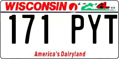 WI license plate 171PYT