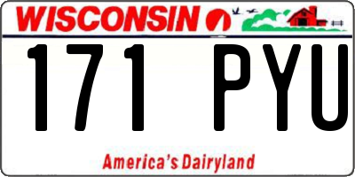 WI license plate 171PYU