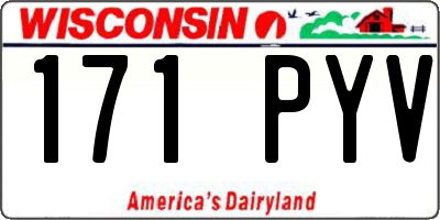 WI license plate 171PYV