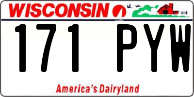 WI license plate 171PYW