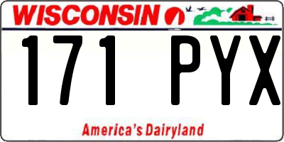 WI license plate 171PYX