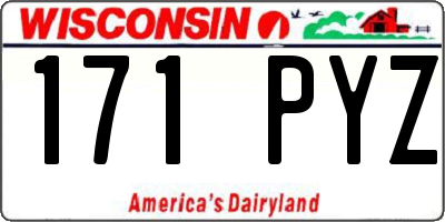 WI license plate 171PYZ