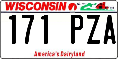 WI license plate 171PZA
