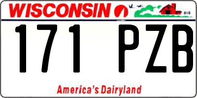 WI license plate 171PZB