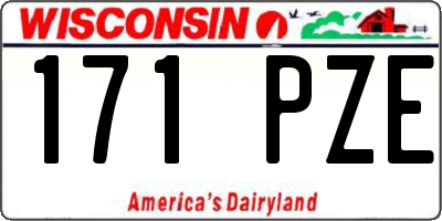 WI license plate 171PZE