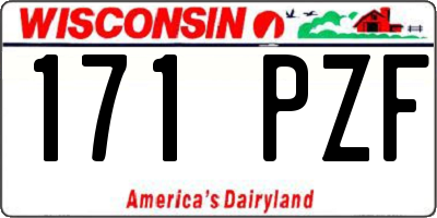 WI license plate 171PZF
