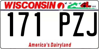 WI license plate 171PZJ