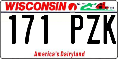 WI license plate 171PZK