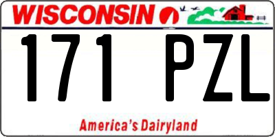 WI license plate 171PZL