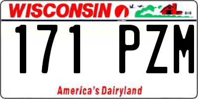 WI license plate 171PZM