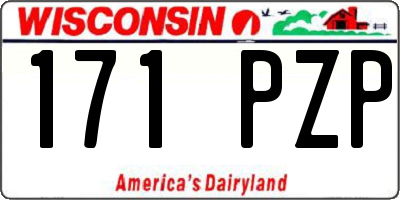 WI license plate 171PZP