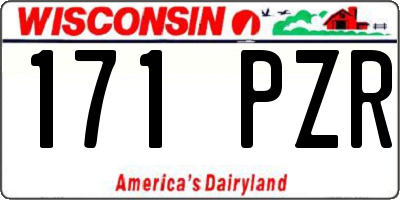WI license plate 171PZR