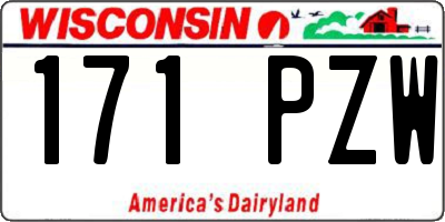 WI license plate 171PZW