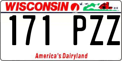 WI license plate 171PZZ