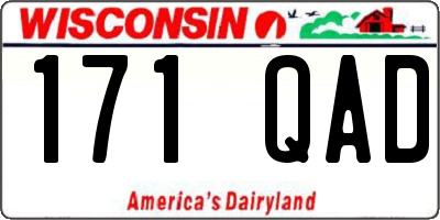 WI license plate 171QAD