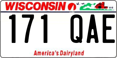 WI license plate 171QAE