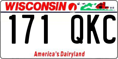 WI license plate 171QKC