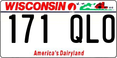 WI license plate 171QLO