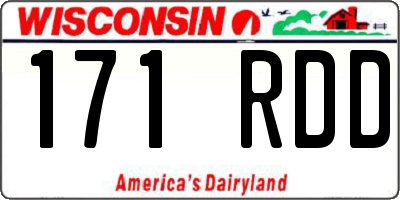 WI license plate 171RDD