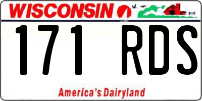 WI license plate 171RDS
