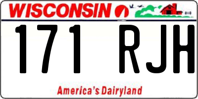 WI license plate 171RJH