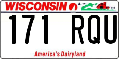 WI license plate 171RQU