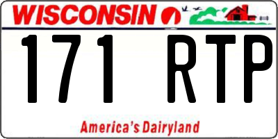 WI license plate 171RTP
