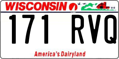 WI license plate 171RVQ