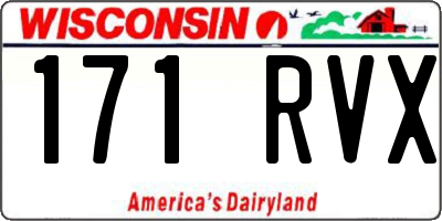 WI license plate 171RVX