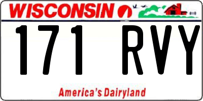 WI license plate 171RVY