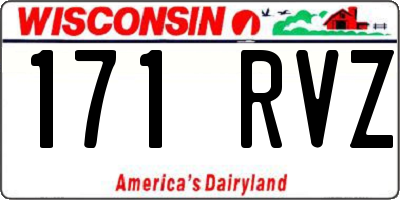 WI license plate 171RVZ