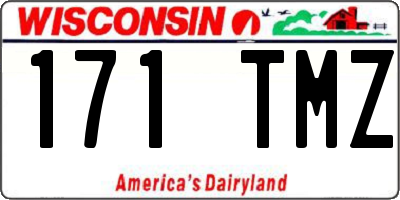 WI license plate 171TMZ