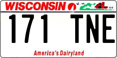 WI license plate 171TNE