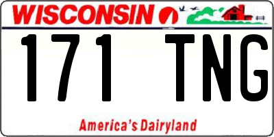 WI license plate 171TNG