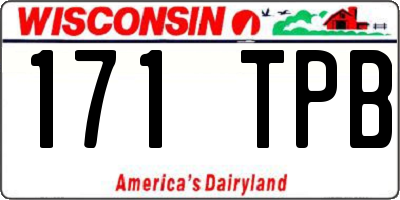 WI license plate 171TPB