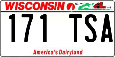 WI license plate 171TSA