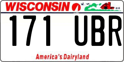WI license plate 171UBR