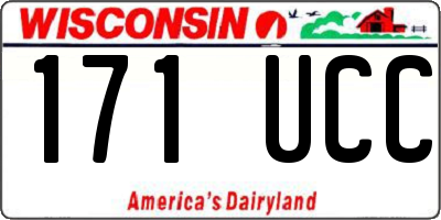 WI license plate 171UCC