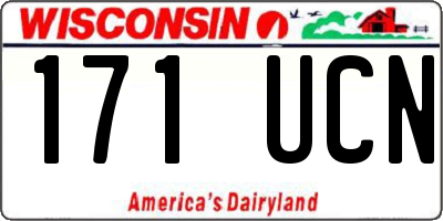 WI license plate 171UCN