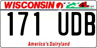 WI license plate 171UDB